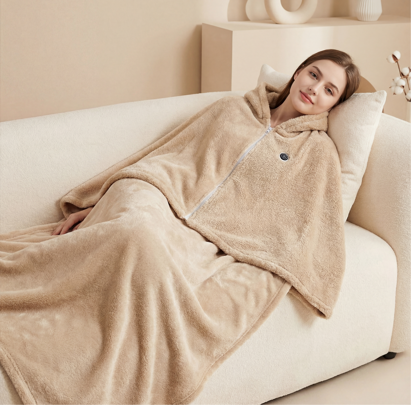 Stay Warm Anywhere - Wearable Heated Shawl Blanket