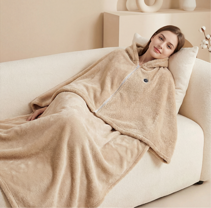 Stay Warm Anywhere - Wearable Heated Shawl Blanket