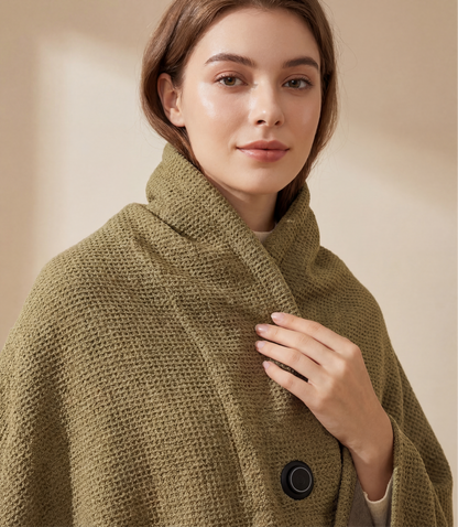 Stay Warm Anywhere - Wearable Heated Shawl Blanket