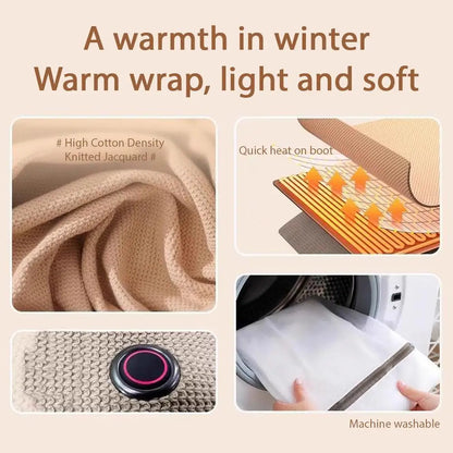 Stay Warm Anywhere - Wearable Heated Shawl Blanket