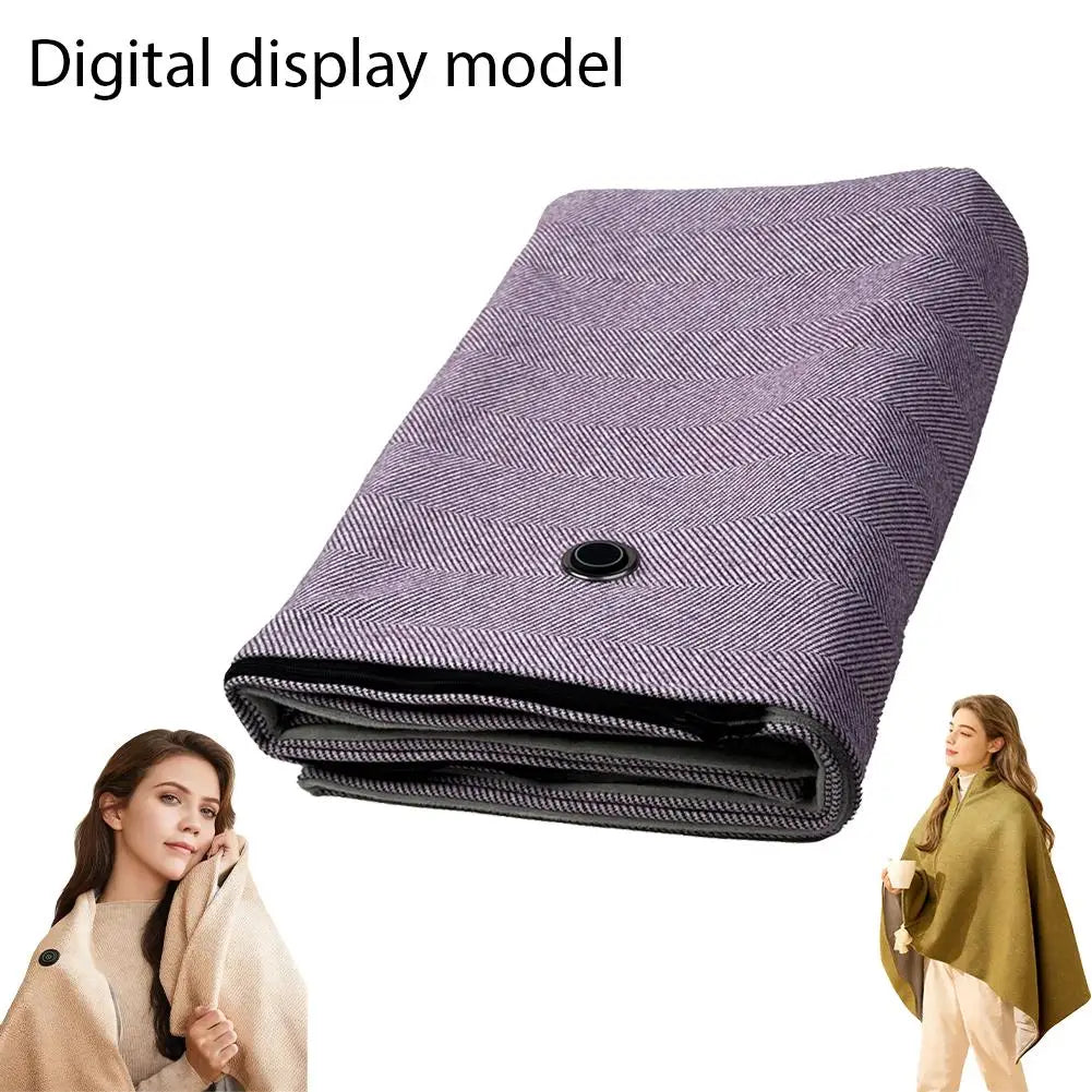 Stay Warm Anywhere - Wearable Heated Shawl Blanket