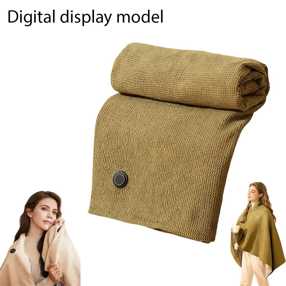 Stay Warm Anywhere - Wearable Heated Shawl Blanket