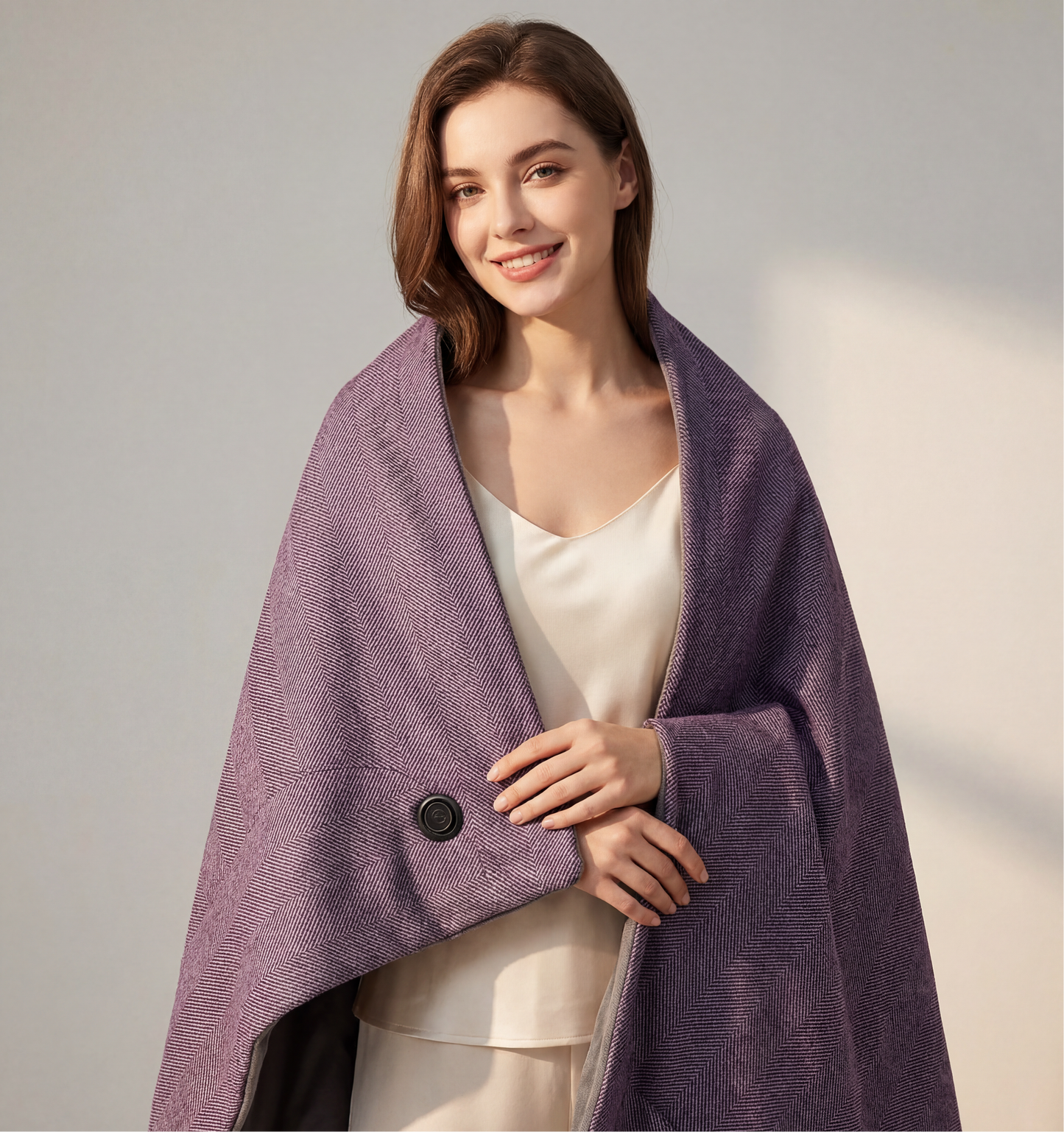 Stay Warm Anywhere - Wearable Heated Shawl Blanket
