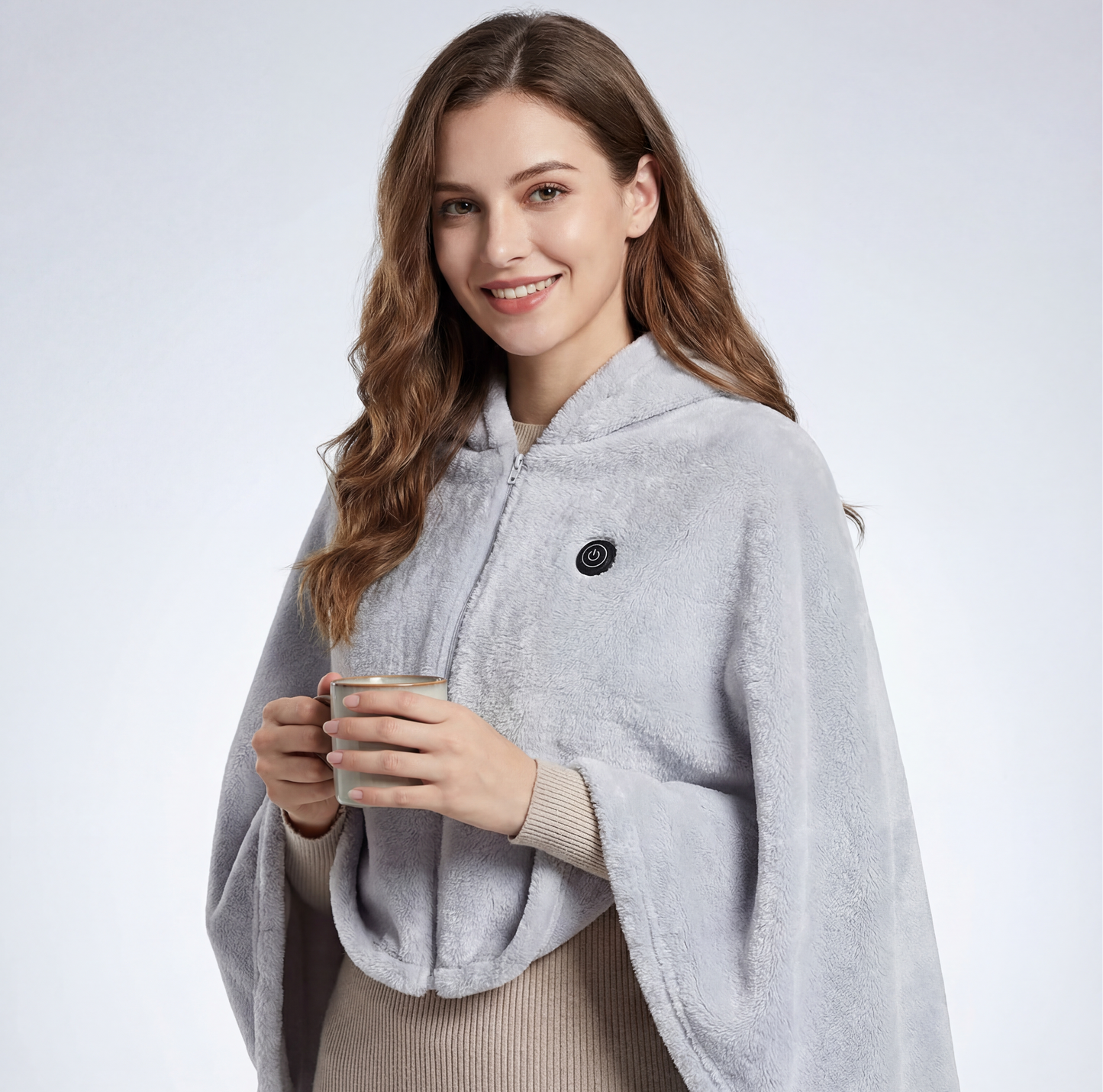 Stay Warm Anywhere - Wearable Heated Shawl Blanket